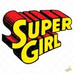 supergirl comic typography vector 4k