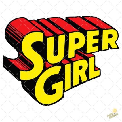 supergirl comic typography vector 4k