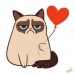 Angry Cat Valentine SVG - Corte para Cricut y Silhouette Funny Cats