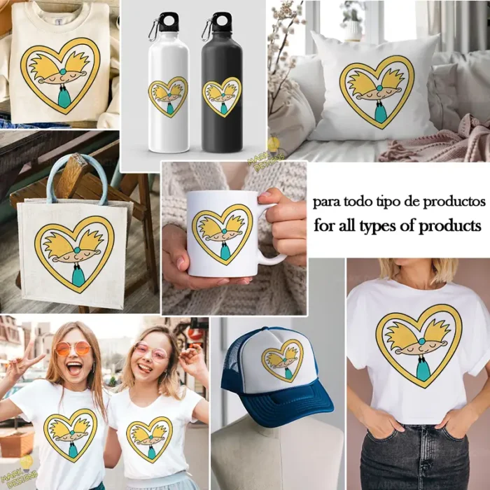 Arnold en Medallón de Corazón - Vector Clásico de Hey Arnold