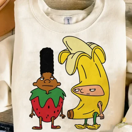 Arnold y Gerald Disfrazados de Frutas - Vector Clásico Hey Arnold
