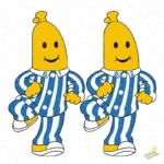 Bananas en Pijama B1 y B2 Sonrientes - Vector para Sublimación Infantil
