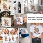 Capybara con Pijama de Unicornio Globos y Pastel Cumpleaños - Vector Kawaii - Image 3