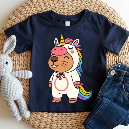 Capycorn Vector - Carpincho Disfrazado de Unicornio para Camisetas Niñas