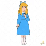 Clara Sesemann de Heidi con Vestido Azul - Vector de Anime Clásico