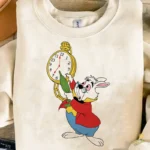 Conejo Blanco Alicia en el País de las Maravillas Vector de Sublimación