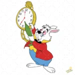 Conejo Blanco Alicia en el País de las Maravillas Vector de Sublimación