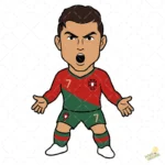 Cristiano Ronaldo Celebración "Siu" - Vector de Fútbol Portugal