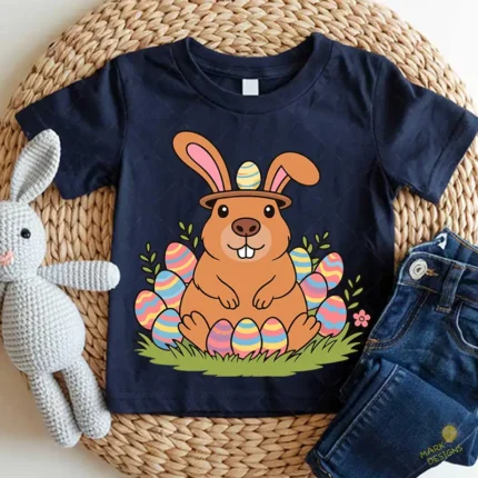 Cute Capybara Easter Vector - Diseño para Cricut y Sublimación de Primavera