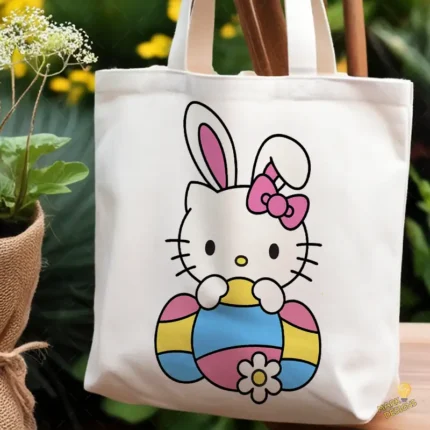 Cute Kitty Easter Bunny Vector - Diseño para Cricut y Sublimación de Sanrio