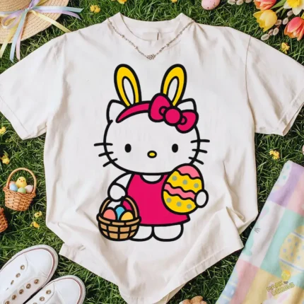 Cute Kitty Easter Bunny Vector - Diseño para Cricut y Sublimación de Sanrio