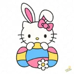 Cute Kitty Easter Bunny Vector - Diseño para Cricut y Sublimación de Sanrio