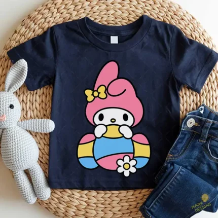 Cute My Melody Bunny Vector - Diseño para Cricut y Sublimación con Lazo Amarillo