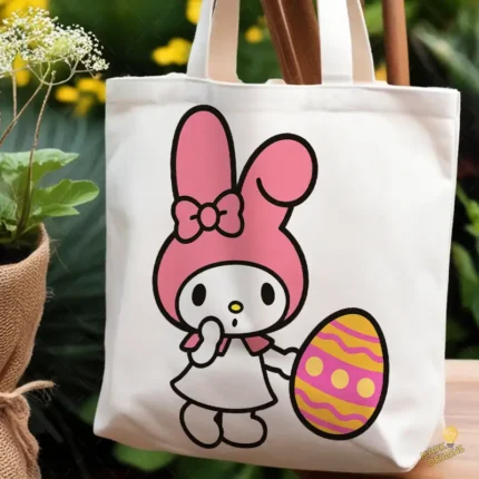Cute My Melody Bunny Vector - Diseño para Cricut y Sublimación de Pascua Infantil