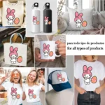 Cute My Melody Bunny Vector - Diseño para Cricut y Sublimación de Pascua Infantil