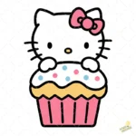 Cute Sanrio Birthday Vector - Diseño para Cricut y Sublimación de Hello Kitty