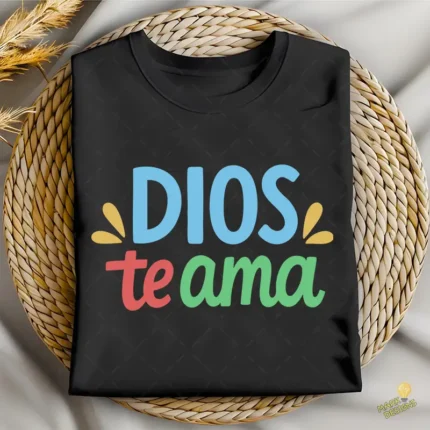 Dios Te Ama Vector SVG PNG AI Frase Cristiana Motivadora