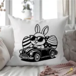 Easter Bunny Joyride Vector - Corte para Cricut y Silhouette de Pascua Moderna