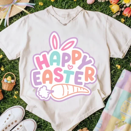 Easter Bunny Lettering Vector - Diseño para Cricut y Sublimación con Corazón