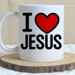 FREE I Love Jesus SVG - Diseño Cristiano con Corazón Rojo para Sublimación