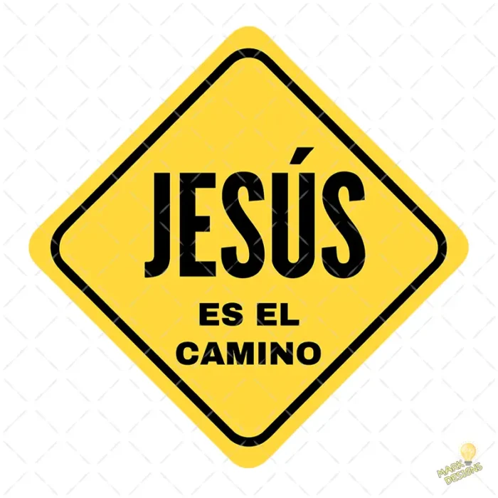 FREE Jesús is the Way Road Sign Vector - Señal de Tráfico Jesús es el Camino