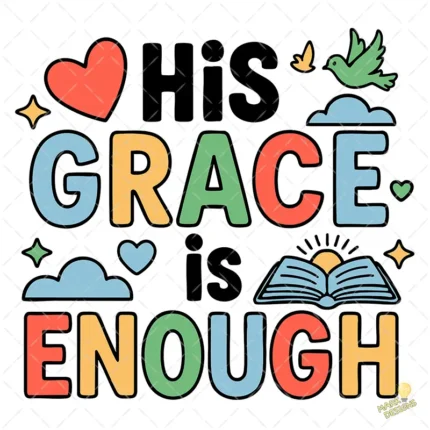 Faith Vector Cut File - Diseño de Fe con Letras de Colores Pastel para Cricut