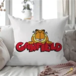 Garfield Asomándose sobre Logo Rojo - Vector Clásico de Personaje