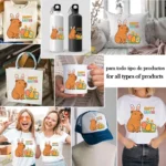 Happy Easter Capybara Vector - Capybara de Pascua con Huevos y Flores