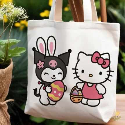 Hello Kitty and Kuromi Easter Vector - Sanrio Besties con Orejas de Conejo