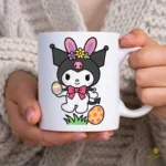 Kuromi Easter Vector - Personaje Sanrio con Orejas de Conejo y Huevos de Pascua