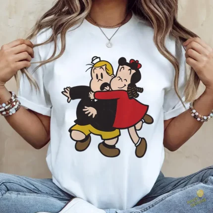 La Pequeña Lulú Abrazando a Tobi - Vector Clásico de Amistad