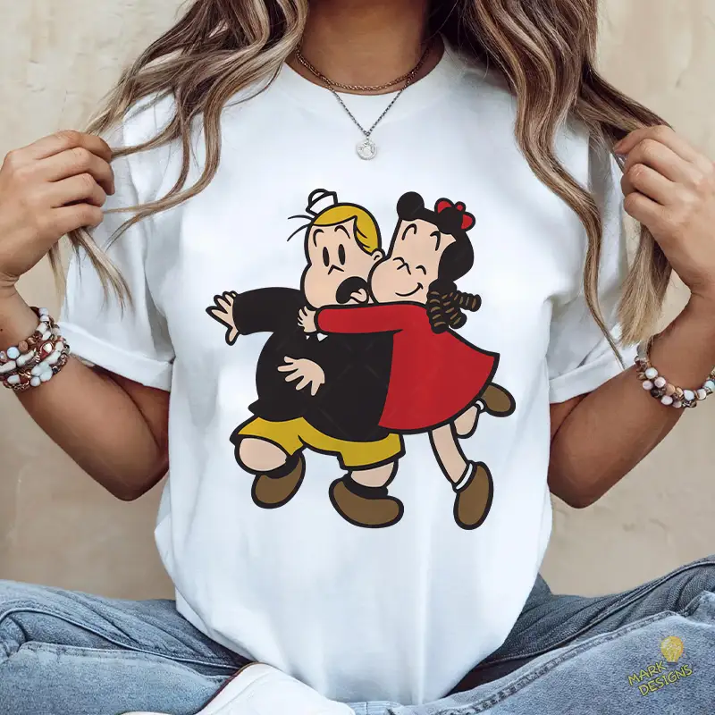 La Pequeña Lulú Abrazando a Tobi - Vector Clásico de Amistad La Pequeña Lulú Abrazando a Tobi - Vector Clásico de Amistad