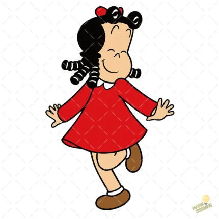 La Pequeña Lulú Saltando de Alegría - Vector Clásico de Personaje