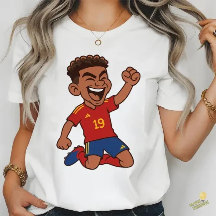 Lamine Yamal Celebración Selección Española - Vector de Fútbol