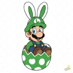 Luigi Conejo de Pascua SVG - Diseño para Camisetas y Sublimación