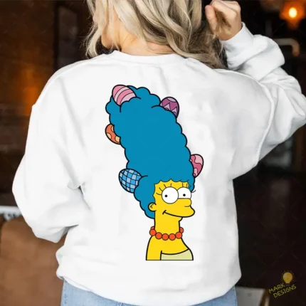 Marge Simpson Easter Vector - Diseño de Marge con Huevos de Pascua en el Cabello