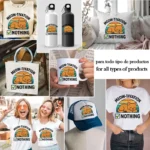 Meowtivation Nothing Vector - Gato Durmiendo Retro Sunset para Cricut