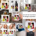 Mickey Mouse Diseño Dividido con Nombre - Vector para Sublimados