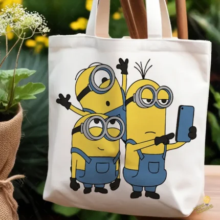 Minions Kevin, Stuart y Bob Tomando una Selfie - Vector Divertido