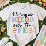 No Tengas Miedo Solo Ten Fe Vector - Frase Cristiana Colorida para Camisetas