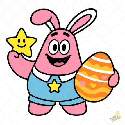 Patricio Easter Vector - Corte para Cricut y Silhouette Bob Esponja