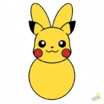 Pikachu de Pascua con Orejas de Conejo - Vector para Sublimación