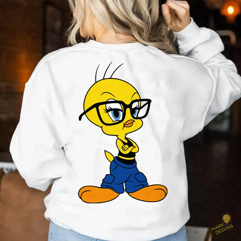 Piolín con Lentes y Look Urbano Moderno - Vector de Personaje Kawaii Piolín con Lentes y Look Urbano Moderno - Vector de Personaje Kawaii