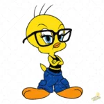 Piolín con Lentes y Look Urbano Moderno - Vector de Personaje Kawaii