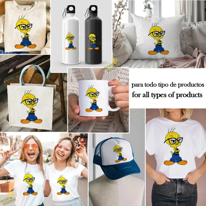 Piolín con Lentes y Look Urbano Moderno - Vector de Personaje Kawaii