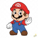 Super Mario Bros Clásico Nintendo Sonriente - Vector para Sublimación