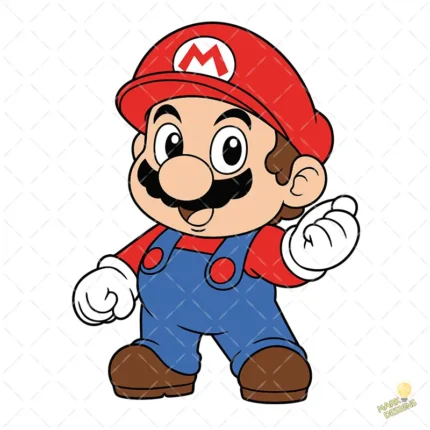 Super Mario Bros Clásico Nintendo Sonriente - Vector para Sublimación