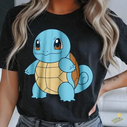 Tortuga Squirtle Sonriente de Pokémon - Vector para Sublimación