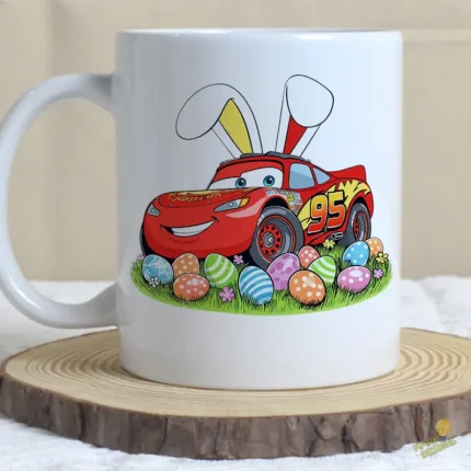 Vector Cars Disney Pascua - Ilustración Rayo McQueen para Camisetas Infantiles