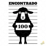 Vector Cristiano Encontrado - Ilustración de la Oveja 100 para Sublimación y Regalos